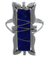 Southwest Sterling Silver And Lapis Ring Size 8-1/4 EX44302